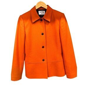 Vintage kasper wool fitted button up coat sz 6